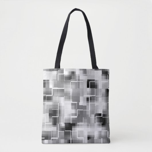 Abstract Black White Gray Tasche (Vorderseite)