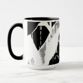 Abstract Black White Gray Tasse (Links)