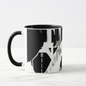 Abstract Black White Gray Tasse (Links)