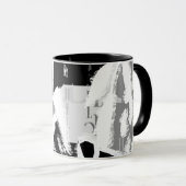 Abstract Black White Gray Tasse (VorderseiteRechts)