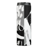 Abstract Black White Gray Thermosbecher (Rückseite)