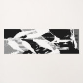 Abstract Black White Gray Yogamatte (Rückseite (Horizontal))