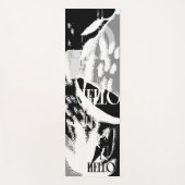 Abstract Black White Gray Yogamatte (Vorderseite)