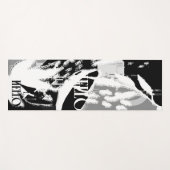 Abstract Black White Gray Yogamatte (Vorderseite (Horizontal))