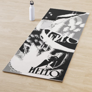 Abstract Black White Gray Yogamatte