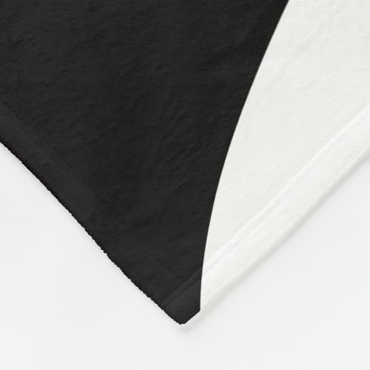 Abstract black &white monogram name fleecedecke (Ecke)