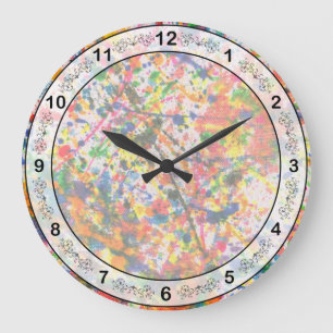 Abstract - Bleistift - Fastdienstag Große Wanduhr
