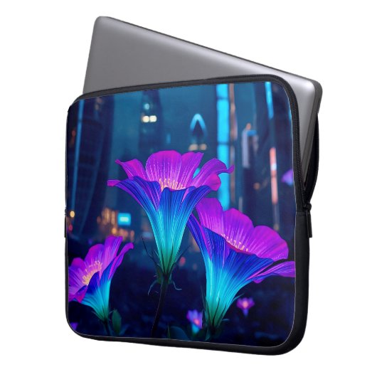 Abstract Bloominescent 15' Laptopschutzhülle (Vorderseite Links)