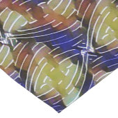 Abstract blue and gold wave geometric pattern 1299 kurzer tischläufer (Ecke)