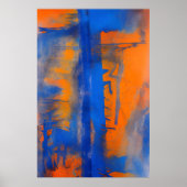 Abstract Blue and Orange Wall Art Poster (Vorne)