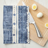 Abstract Blue And White Pattern Geschirrtuch (Viertel Falte)