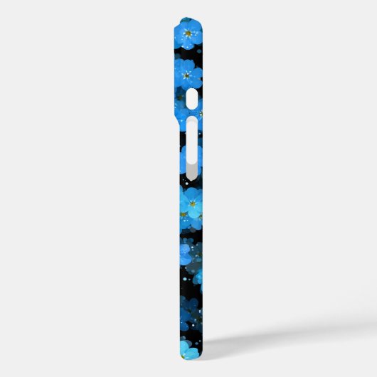 Abstract Blue Flowers Case-Mate iPhone Hülle (Rückseite / Links)
