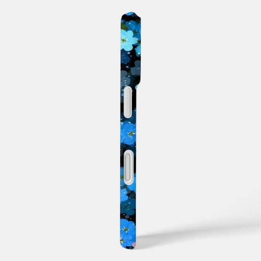 Abstract Blue Flowers Case-Mate iPhone Hülle (Rückseite / Rechts)