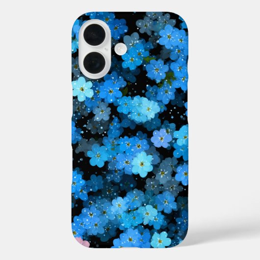 Abstract Blue Flowers Case-Mate iPhone Hülle (Rückseite)