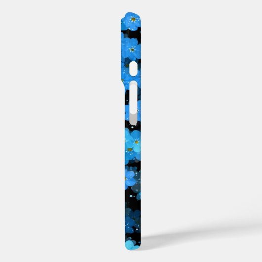 Abstract Blue Flowers Case-Mate iPhone Hülle (Rückseite / Links)