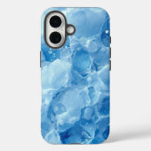 Abstract Blue Frozen Ice Crystal Texture Pattern Case-Mate iPhone Hülle (Rückseite)