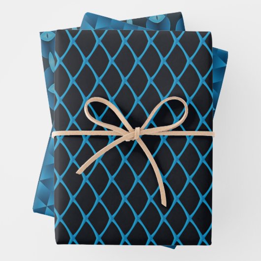 Abstract blue geschenkpapier set (Beispiel)