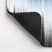 Abstract Blue Glitch Art Crescent Moon Night Sky Mousepad (Ecke)
