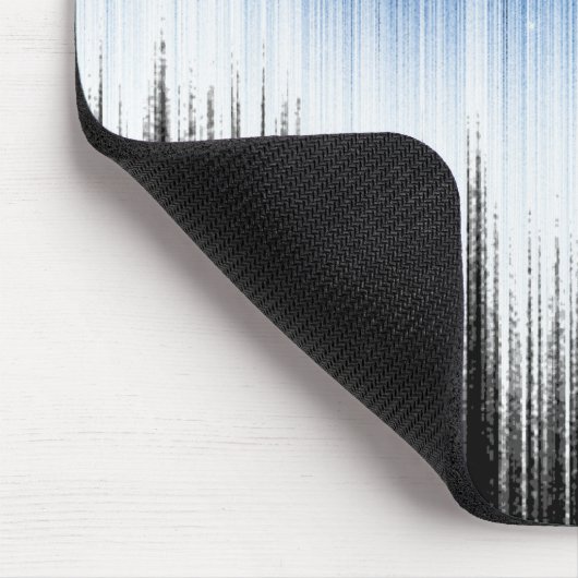 Abstract Blue Glitch Art Crescent Moon Night Sky Mousepad (Ecke)