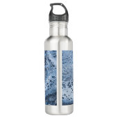 Abstract Blue & Gray Ocean Drift Edelstahlflasche (Rückseite)