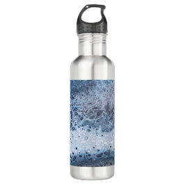 Abstract Blue & Gray Ocean Drift Edelstahlflasche