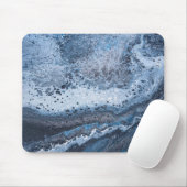 Abstract Blue & Gray Ocean Drift  Mousepad (Mit Mouse)