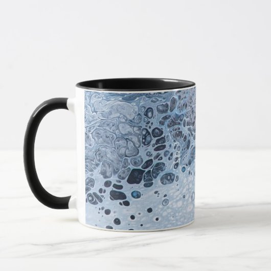 Abstract Blue & Gray Ocean Drift Tasse (Links)