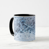 Abstract Blue & Gray Ocean Drift Tasse (Vorderseite Links)