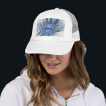 Abstract Blue Gray Watercolor Fractal Art Flower Truckerkappe<br><div class="desc">Unique fantasy flower with shades of blue and gray, abstract and elegant.
Design for your trucker hat and more.</div>