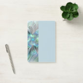 Abstract Blue Green Butterfly Fantasy Fractal Art Post-it Klebezettel (Büro)