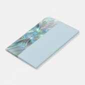 Abstract Blue Green Butterfly Fantasy Fractal Art Post-it Klebezettel (angewinkelt)