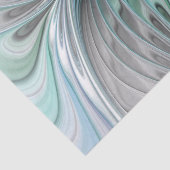 Abstract Blue Green Butterfly Fantasy Fractal Art Seidenpapier (Detail)