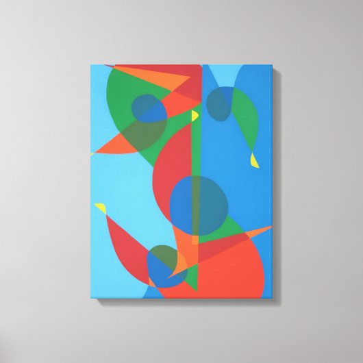 Abstract Blue Harmony Canvas Print Leinwanddruck (Vorderseite)