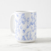 Abstract Blue Paint Brush Strokes Pattern Kaffeetasse (Vorderseite Links)