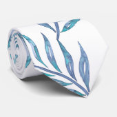 Abstract blue palm leaves krawatte (Gerollt)