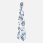Abstract blue palm leaves krawatte (Rückseite)