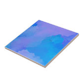 Abstract blue purple watercolor fliese (Seite)
