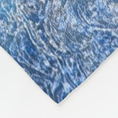 Abstract Blue & Sand Textured Clouds Fleecedecke (Ecke)