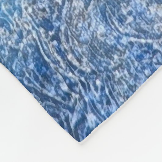 Abstract Blue & Sand Textured Clouds Fleecedecke (Ecke)