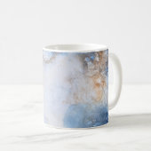 Abstract Blue & Sand Textured Clouds Kaffeetasse (VorderseiteRechts)