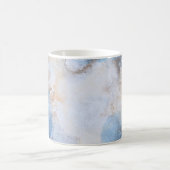 Abstract Blue & Sand Textured Clouds Kaffeetasse (Mittel)