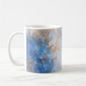 Abstract Blue & Sand Textured Clouds Kaffeetasse (Links)