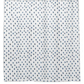 Abstract Blue Spots And Dots Pattern Curtain Duschvorhang (Vorderseite)