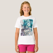 Abstract blue strokes T-Shirt (Vorne ganz)