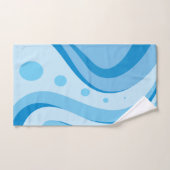Abstract Blue Waves Badhandtuch Set (Handtuch)