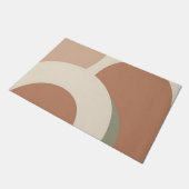 Abstract Boho Arch Earthy Minimalist Design Fußmatte (Schrägansicht)