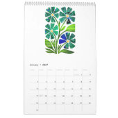 Abstract Boho Botanical Nature 2026 12-month Kalender (Jan 2027)