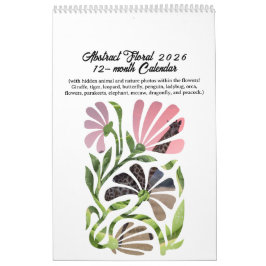 Abstract Boho Botanical Nature 2026 12-month Kalender
