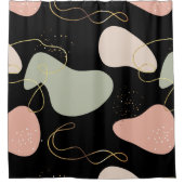 Abstract Boho Geometric Organic Shapes Pattern Duschvorhang (Vorderseite)