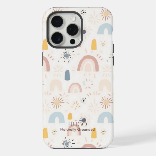 Abstract Boho Rainbow Pattern - Minimalist Nature iPhone Hülle (Rückseite)